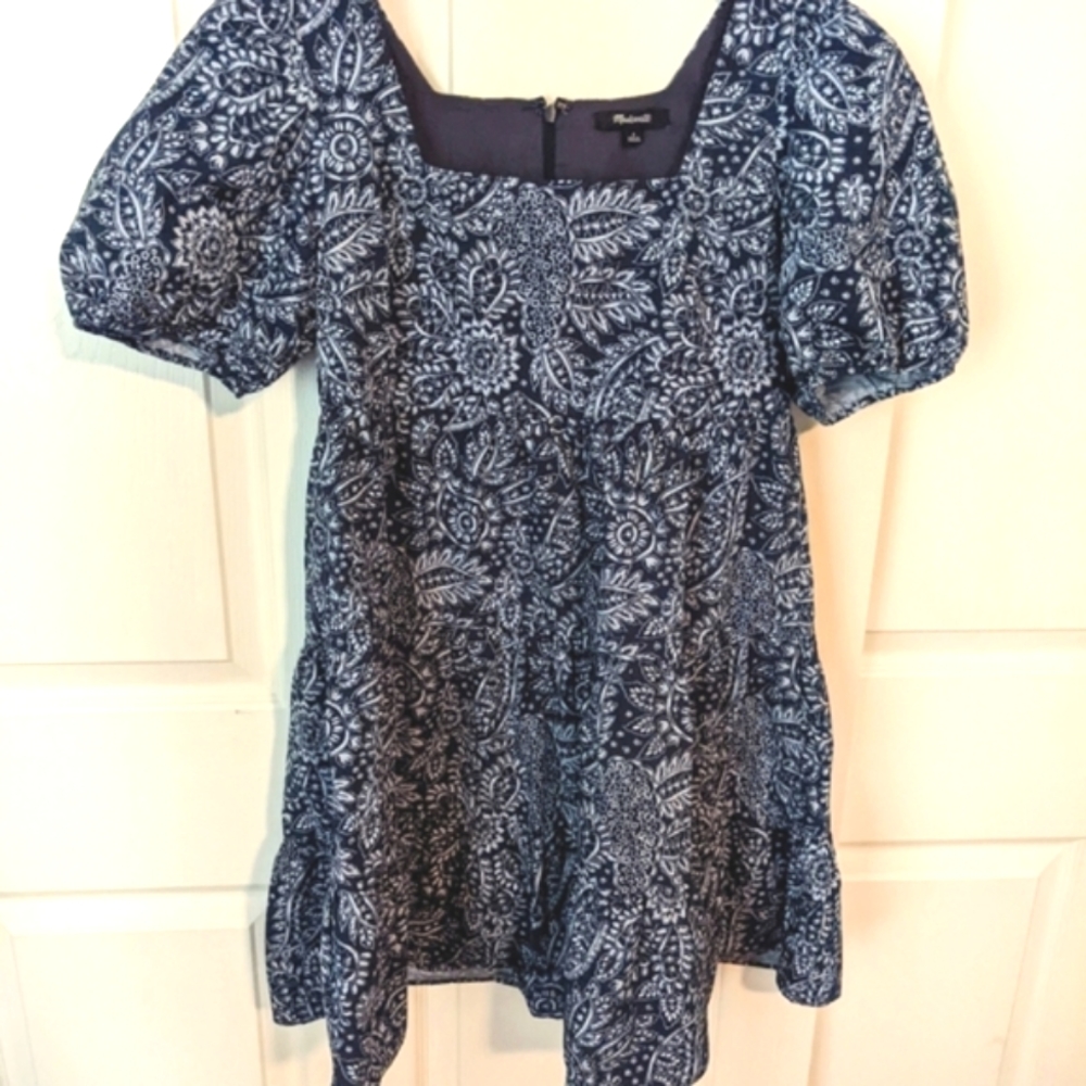 Madewell Blue Floral Mini Dress - Picture 2 of 3